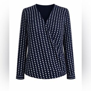 H&M Navy Shirt with White Star Pattern